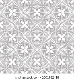 Vector pattern with symmetrical elements . Modern stylish abstract texture. Repeating geometric tiles from 

striped elements.Black and white pattern.