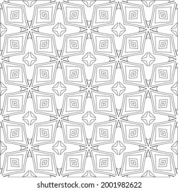 Vector pattern with symmetrical elements . Modern stylish abstract texture. Repeating geometric tiles from 

striped elements.Black and white pattern.