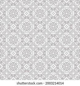 Vector pattern with symmetrical elements . Modern stylish abstract texture. Repeating geometric tiles from 

striped elements.Black and white pattern.