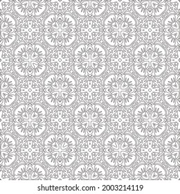 Vector pattern with symmetrical elements . Modern stylish abstract texture. Repeating geometric tiles from 

striped elements.Black and white pattern.