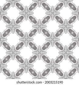 Vector pattern with symmetrical elements . Modern stylish abstract texture. Repeating geometric tiles from 

striped elements.Black and white pattern.