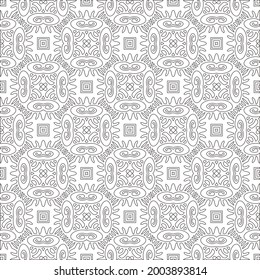 Vector pattern with symmetrical elements . Modern stylish abstract texture. Repeating geometric tiles from 

striped elements.Black and white pattern.