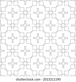 Vector pattern with symmetrical elements . Modern stylish abstract texture. Repeating geometric tiles from striped elements.