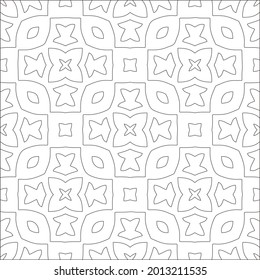 Vector pattern with symmetrical elements . Modern stylish abstract texture. Repeating geometric tiles from striped elements.
