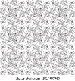 Vector pattern with symmetrical elements . Modern stylish abstract texture. Repeating geometric tiles from striped elements.