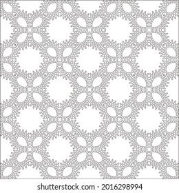 Vector pattern with symmetrical elements . Modern stylish abstract texture. Repeating geometric tiles from striped elements.