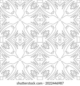 Vector pattern with symmetrical elements . Modern stylish abstract texture. Repeating geometric tiles from striped elements.
