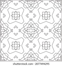 Vector pattern with symmetrical elements . Modern stylish abstract texture. Repeating geometric tiles from striped elements.
