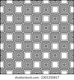 Vector pattern with symmetrical elements . Modern stylish abstract texture. Repeating geometric tiles from striped elements.Black and white pattern.