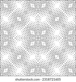 Vector pattern with symmetrical elements . Modern stylish abstract texture. Repeating geometric tiles from striped elements. Black and white pattern.