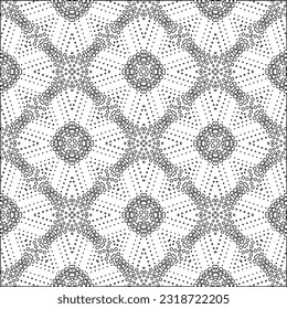 Vector pattern with symmetrical elements . Modern stylish abstract texture. Repeating geometric tiles from striped elements. Black and white pattern.