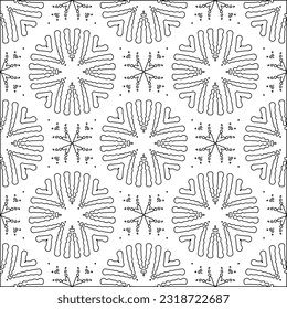 Vector pattern with symmetrical elements . Modern stylish abstract texture. Repeating geometric tiles from striped elements. Black and white pattern.
