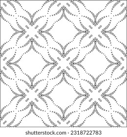 Vector pattern with symmetrical elements . Modern stylish abstract texture. Repeating geometric tiles from striped elements. Black and white pattern.
