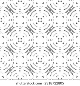 Vector pattern with symmetrical elements . Modern stylish abstract texture. Repeating geometric tiles from striped elements. Black and white pattern.