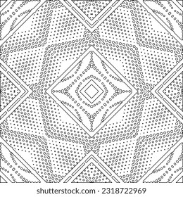 Vector pattern with symmetrical elements . Modern stylish abstract texture. Repeating geometric tiles from striped elements. Black and white pattern.
