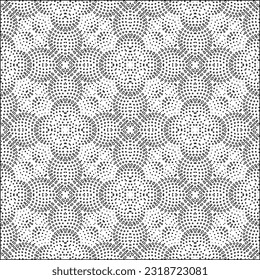 Vector pattern with symmetrical elements . Modern stylish abstract texture. Repeating geometric tiles from striped elements. Black and white pattern.