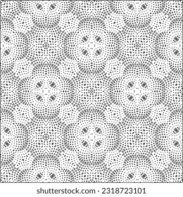 Vector pattern with symmetrical elements . Modern stylish abstract texture. Repeating geometric tiles from striped elements. Black and white pattern.