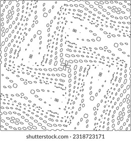 Vector pattern with symmetrical elements . Modern stylish abstract texture. Repeating geometric tiles from striped elements. Black and white pattern.