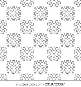 Vector pattern with symmetrical elements . Modern stylish abstract texture. Repeating geometric tiles from striped elements. Black and white pattern.