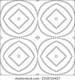 Vector pattern with symmetrical elements . Modern stylish abstract texture. Repeating geometric tiles from striped elements. Black and white pattern.