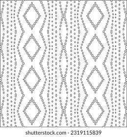 Vector pattern with symmetrical elements . Modern stylish abstract texture. Repeating geometric tiles from striped elements. Black and white pattern.