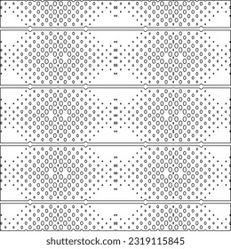 Vector pattern with symmetrical elements . Modern stylish abstract texture. Repeating geometric tiles from striped elements. Black and white pattern.