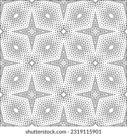 Vector pattern with symmetrical elements . Modern stylish abstract texture. Repeating geometric tiles from striped elements. Black and white pattern.