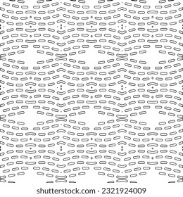 Vector pattern with symmetrical elements . Modern stylish abstract texture. Repeating geometric tiles from striped elements. Black and white pattern.