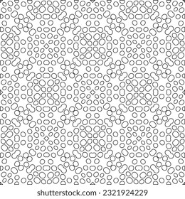 Vector pattern with symmetrical elements . Modern stylish abstract texture. Repeating geometric tiles from striped elements. Black and white pattern.