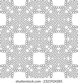 Vector pattern with symmetrical elements . Modern stylish abstract texture. Repeating geometric tiles from striped elements. Black and white pattern.