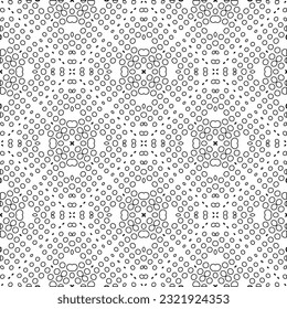 Vector pattern with symmetrical elements . Modern stylish abstract texture. Repeating geometric tiles from striped elements. Black and white pattern.
