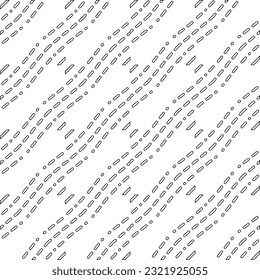 Vector pattern with symmetrical elements . Modern stylish abstract texture. Repeating geometric tiles from striped elements. Black and white pattern.