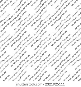 Vector pattern with symmetrical elements . Modern stylish abstract texture. Repeating geometric tiles from striped elements. Black and white pattern.