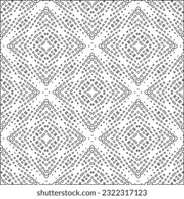 Vector pattern with symmetrical elements . Modern stylish abstract texture. Repeating geometric tiles from striped elements. Black and white pattern.