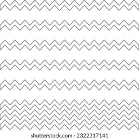 Vector pattern with symmetrical elements . Modern stylish abstract texture. Repeating geometric tiles from striped elements. Black and white pattern.