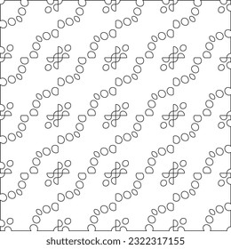 Vector pattern with symmetrical elements . Modern stylish abstract texture. Repeating geometric tiles from striped elements. Black and white pattern.
