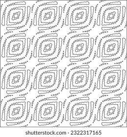 Vector pattern with symmetrical elements . Modern stylish abstract texture. Repeating geometric tiles from striped elements. Black and white pattern.