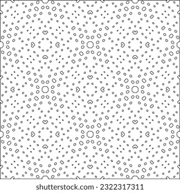 Vector pattern with symmetrical elements . Modern stylish abstract texture. Repeating geometric tiles from striped elements. Black and white pattern.