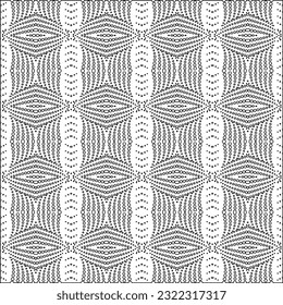 Vector pattern with symmetrical elements . Modern stylish abstract texture. Repeating geometric tiles from striped elements. Black and white pattern.