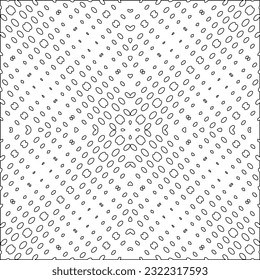 Vector pattern with symmetrical elements . Modern stylish abstract texture. Repeating geometric tiles from striped elements. Black and white pattern.
