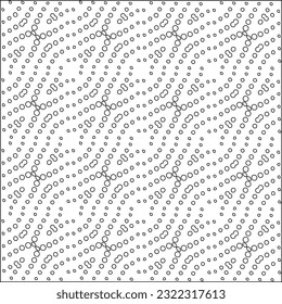 Vector pattern with symmetrical elements . Modern stylish abstract texture. Repeating geometric tiles from striped elements. Black and white pattern.