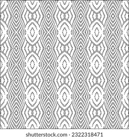 Vector pattern with symmetrical elements . Modern stylish abstract texture. Repeating geometric tiles from striped elements. Black and white pattern.
