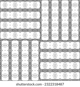 Vector pattern with symmetrical elements . Modern stylish abstract texture. Repeating geometric tiles from striped elements. Black and white pattern.