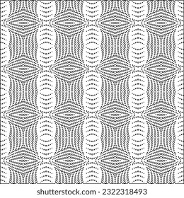 Vector pattern with symmetrical elements . Modern stylish abstract texture. Repeating geometric tiles from striped elements. Black and white pattern.