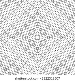 Vector pattern with symmetrical elements . Modern stylish abstract texture. Repeating geometric tiles from striped elements. Black and white pattern.