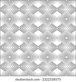 Vector pattern with symmetrical elements . Modern stylish abstract texture. Repeating geometric tiles from striped elements. Black and white pattern.