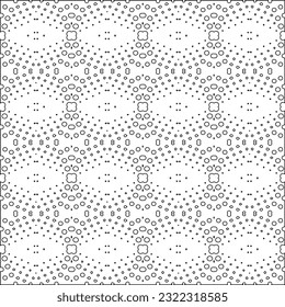 Vector pattern with symmetrical elements . Modern stylish abstract texture. Repeating geometric tiles from striped elements. Black and white pattern.