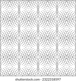 Vector pattern with symmetrical elements . Modern stylish abstract texture. Repeating geometric tiles from striped elements. Black and white pattern.