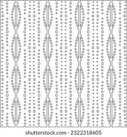 Vector pattern with symmetrical elements . Modern stylish abstract texture. Repeating geometric tiles from striped elements. Black and white pattern.