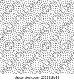 Vector pattern with symmetrical elements . Modern stylish abstract texture. Repeating geometric tiles from striped elements. Black and white pattern.